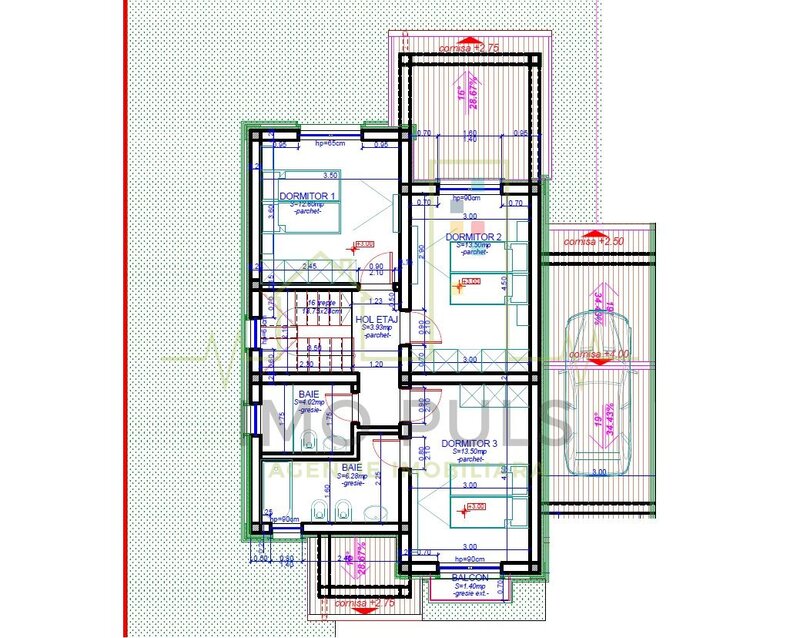 Dumbravita, duplex despartit prin garaj, 4 dormitoare, 3 bai.